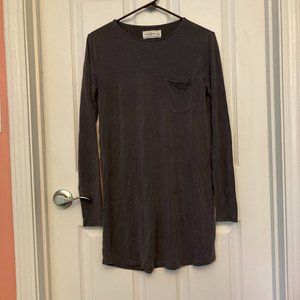 Long sleeve, long, gray lounge shirt from Abercrombie size small